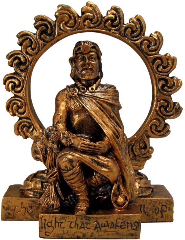 Magicun Altar~Dryad Design Small Celtic God Lugh Statue Bronze Finish