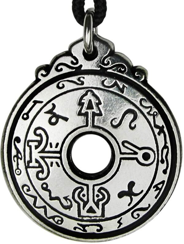 Soloman Pentant~Pewter Black Pullet Healers Pendant Talisman