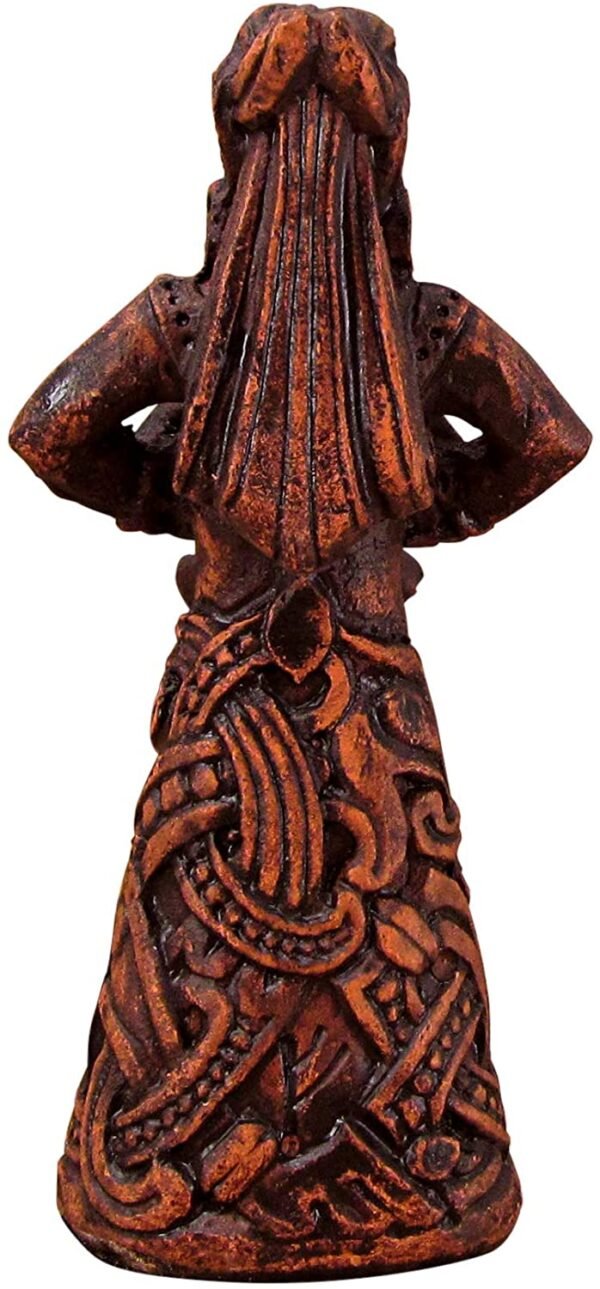 Magicun Altar~Dryad Design Norse Goddess of The Hearth Frigga Figurine - Wood Finish