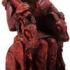 Magicun Altar~Dryad Design Seated Norse God Thor Statue Wood Finish
