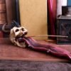 Dark Collection~Pierced Prodigy Skull Incense Holder 33cm Red, Resin, One Size