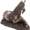 Nemesis Now Recumbent Unicorn 23.5cm Figurine, Resin, Bronze