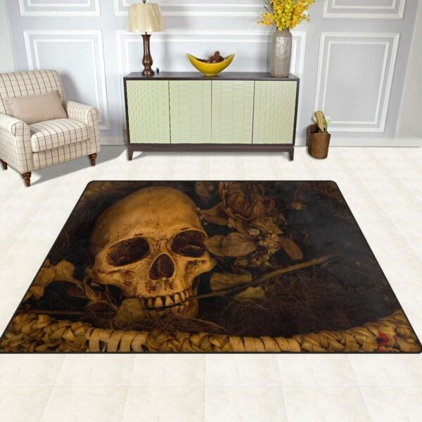 Vintage Horrible Skull Area Rug Rugs for Living Room Bedroom 5'3"x4'