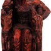 Magicun Altar~Dryad Design Seated Norse God Thor Statue Wood Finish