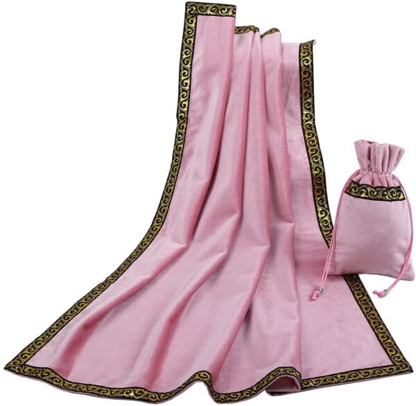 Altar Tarot Table Cloth Divination Wicca Velvet Cloth with Tarot Pouch Purple
