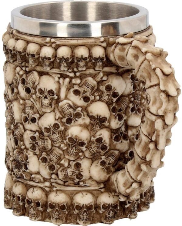 Dark Collection~Skull Pit Tankard Mug 16.2cm Ivory
