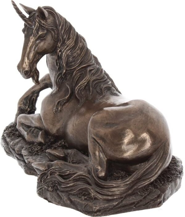 Nemesis Now Recumbent Unicorn 23.5cm Figurine, Resin, Bronze