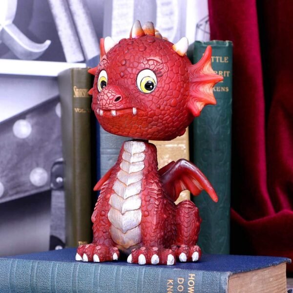 Fantasy Collection~ U4924R0 Bobflame Red Dragon Bobble Head Figurine, Polyresin, 16cm