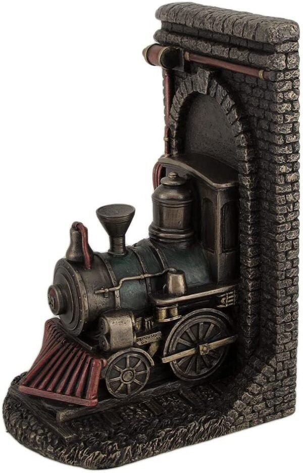 Magic  Collection~Steampunk Steam Locomotive Bronze Finished Single Bookend