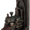 Magic  Collection~Steampunk Steam Locomotive Bronze Finished Single Bookend