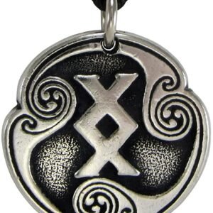 Soloman Pentant~Ingwaz Inguz Rune of Completion Pendant Necklace