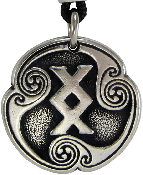 Soloman Pentant~Ingwaz Inguz Rune of Completion Pendant Necklace