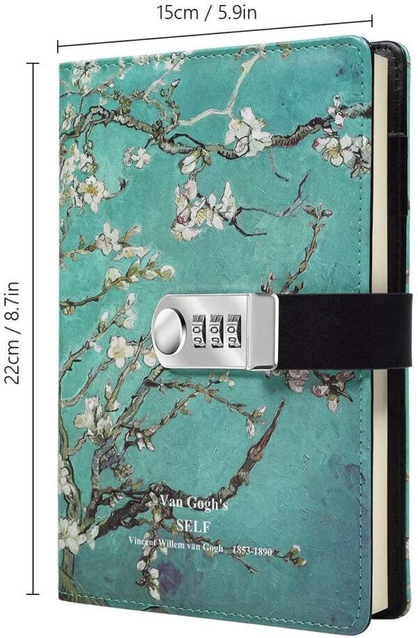 Witchcraft~Starry Diary with Lock, A5 PU Leather Journal with Combination Lock Digital Password Notebook Combination Locking Journal Diary (Starry 6)