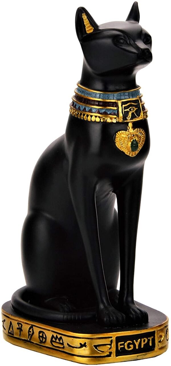Magicun  Collection~NileCart Egyptian Bastet Collectible Figurine Cat Goddess Statue - Made in Egypt (Medium 5.4 inches Tall)
