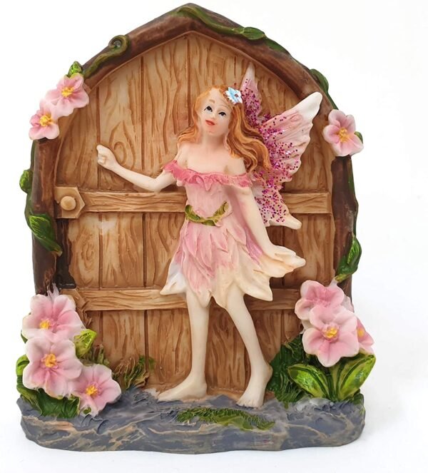 Spirit of Equinox Beautiful Miniature Sparkle Fairy Doors Home and Garden Ornament (Violet)