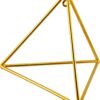Crystal Healing Tool - Deva Form in 24K Gold Plate with Magnets & Gold-Fill Copper Wire - 15" - Tetrahedron