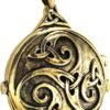 Bronze Celtic Swirl with Hidden Pentacle Pentagram Locket