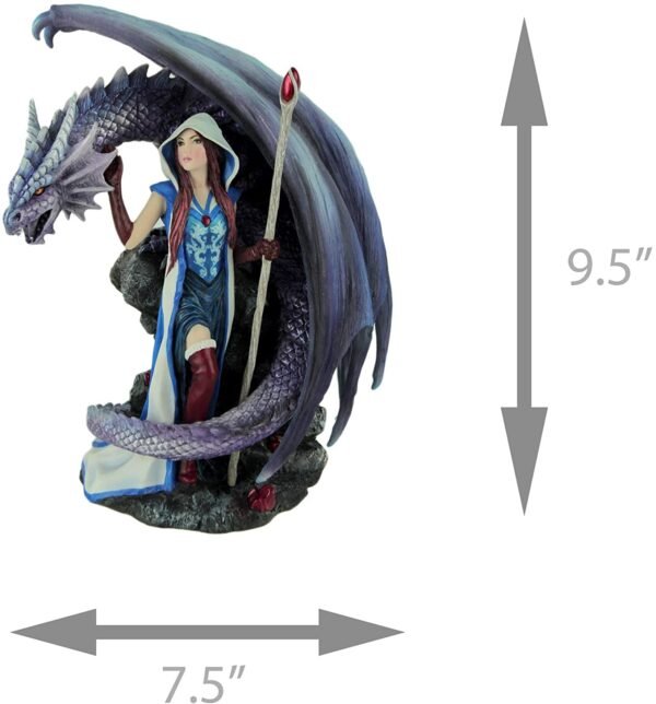 Magic  Collection~Dragon's Mage by Anne Stoke Sorceress and Dragon Statue
