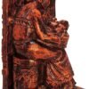 Magicun Altar~Dryad Design Seated Norse Goddess Idunna Statue Wood Finish