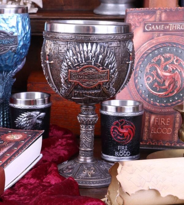 Magicun N.Giftware~, Bronze Game Iron Throne Chalice Goblet 17cm, One Size