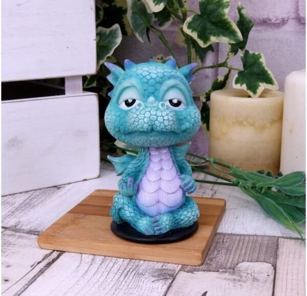 Fantasy Collection~ Bobzilla Dragon Bobblehead 10.5cm Blue, Resin, One Size