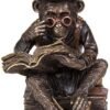 Steampunk Collection~Chimpanzee Scholar Figurine 18cm Bronze, Size 23cm
