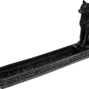 Animal Collection~ Catching The Scent Incense Burner 25cm, Resin, Black