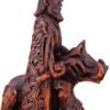 Magicun Altar~Dryad Design Freyr Norse God of Harvest Figurine - Wood Finish