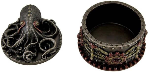 Magic  Collection~Decorative Bronze Finish Steampunk Octopus Trinket Box