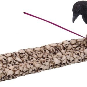 Dark Collection~Raven Skull Incense Burner 29cm Ivory
