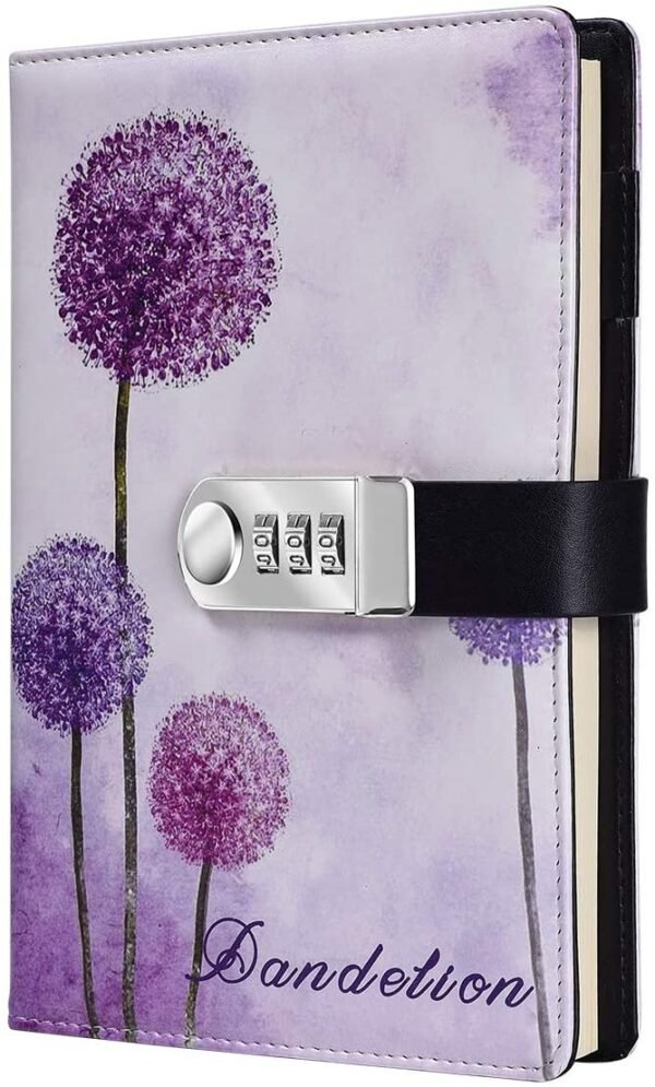 Witchcraft~Starry Diary with Lock, A5 PU Leather Journal with Combination Lock Digital Password Notebook Combination Locking Journal Diary (Starry 6)