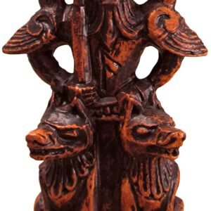 Magicun Altar~Dryad Design The All-Father Norse God Odin Figurine - Wood Finish