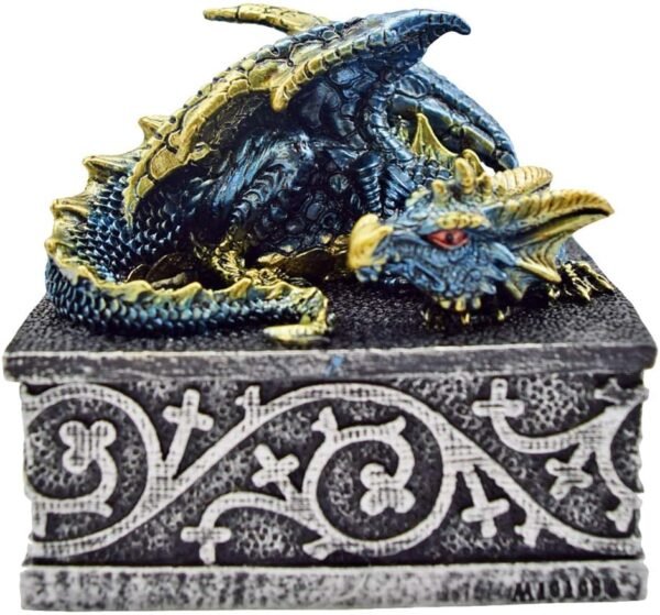 Fantasy Collection~ Dragon Safehold 8.4cm Set of 4, Boxes, Resin, Multi-Coloured