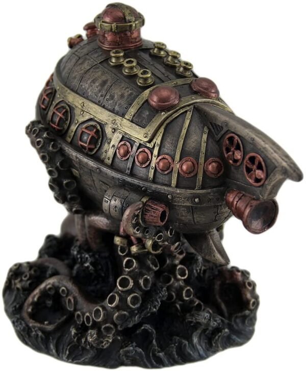 Magic  Collection~Steampunk Submarine Vs. Octopus Decorative Trinket Stash Box