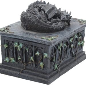 Magicun N.Giftware~Dragon Tarot Box Black, Resin, 18cm