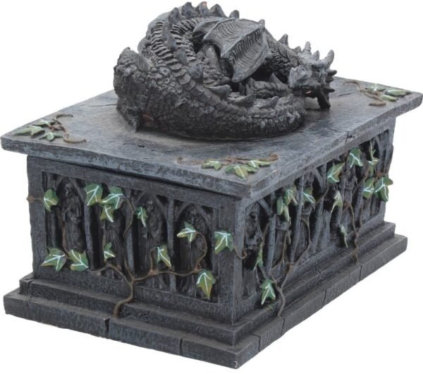 Magicun N.Giftware~Dragon Tarot Box Black, Resin, 18cm