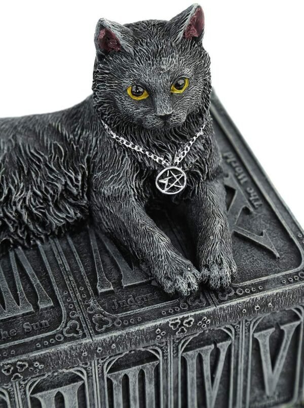 Nemesis Now Fortune's Keeper Tarot Box 17cm Black, Resin