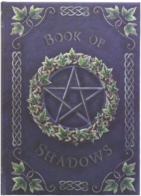 Magicun N.Giftware~, Blue Embossed Book of Shadows Ivy 17cm, Coated, Wood Free Paper