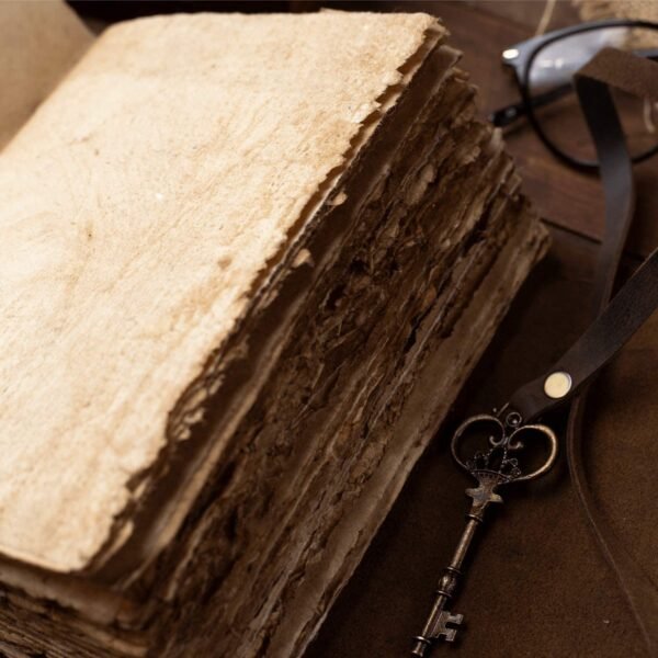 Witchcraft~Vintage Leather Journal - Antique Handmade Deckle Edge Vintage Paper Leather Bound Journal - Book of Shadows Journal - Leather Sketchbook - Drawing Journal - Great Gift - 11.5"x 8.25"