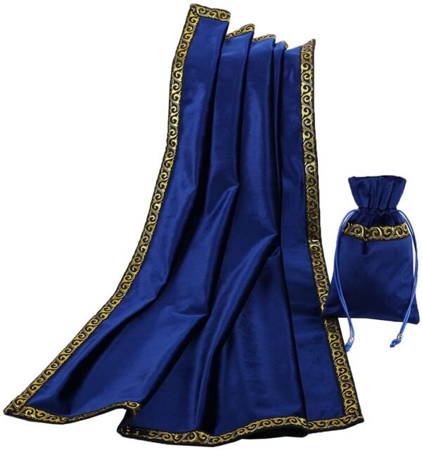 Altar Tarot Table Cloth Divination Wicca Velvet Cloth with Tarot Pouch Purple