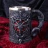 Dark Collection~B4648N9 Baphomet Tankard 16.5cm Mug Black, Resin w/Stainless Steel