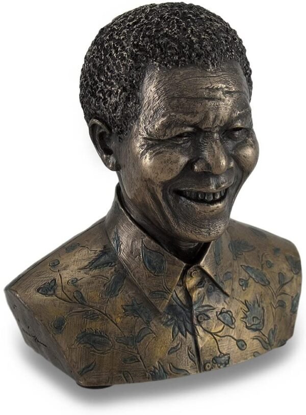 Magic  Collection~Bronze Finished Nelson Mandela Mini-Bust Statue