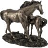 Magic  Collection~Mare and Foal Wild Horses Bronzed Statue