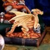 Artist Collections~ Anne Stokes Age Small Desert Dragon Figurine, Yellow, 13cm