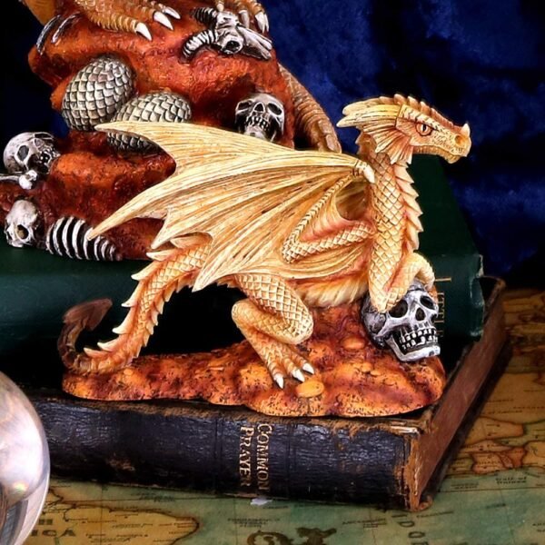 Artist Collections~ Anne Stokes Age Small Desert Dragon Figurine, Yellow, 13cm