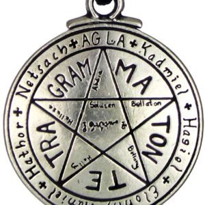 Soloman Pentant~Pewter Talisman for Love Tetragrammaton Seal of Solomon Pentacle Pendant - 1.25 Inch Diameter
