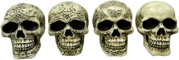 Dark Collection~Smile Set of 4, 9.5cm, Resin, Ivory