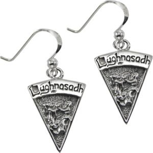 71RULrYvTzL._AC_SL1500 Sterling Silver Lughnasadh Wiccan Sabbat Dangle Earrings