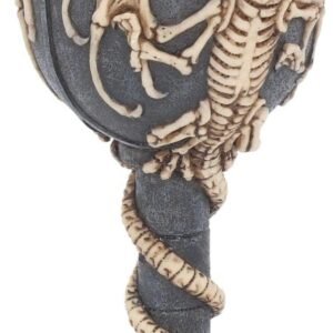 Fantasy Collection~ Dragon Remains Goblet 19cm, Resin w/stainless steel insert, Black, One Size