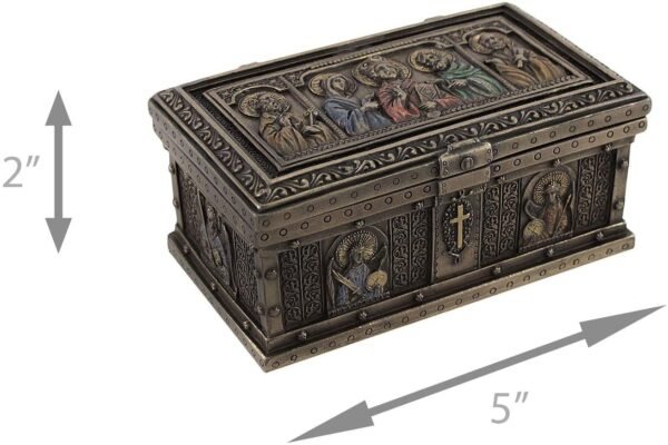 Magic  Collection~Bronzed Catholic Saints Altar Trinket Box